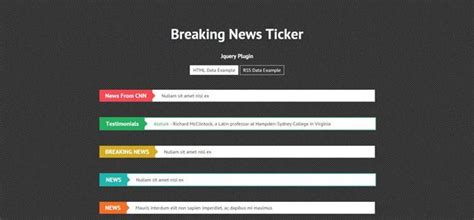 15 jQuery News Ticker Plugins | BestDevList | Jquery, Javascript, Plugins