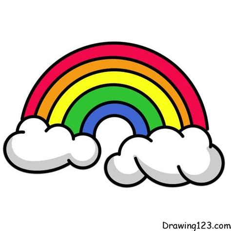 How To Draw A Rainbow For Kindergarten Easy Tutorial For, 43% OFF