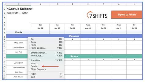 How to Make a Restaurant Work Schedule (with Free Excel Template)