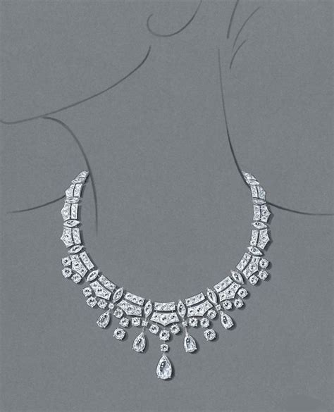 Diamond Necklace Drawing at PaintingValley.com | Explore collection of ...