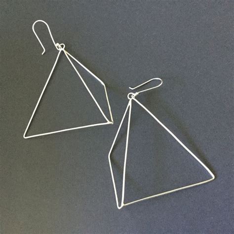 Pyramid Earrings Dreamy Dangles of Sterling Silver Metalrocks Original ...