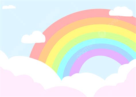 Cute Rainbow Clouds Background, Desktop Wallpaper, Pc Wallpaper ...