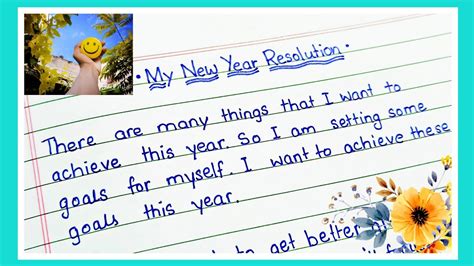 My New Year Resolution 2023 Essay / New Year Resolution in English ...