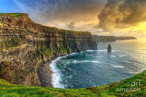 Cliffs Of Moher At Sunset Co Clare Photograph by Patryk Kosmider - Pixels