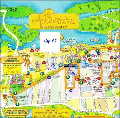 St Augustine Florida Map Of Attractions - Printable Maps