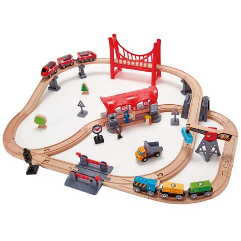 Buy Hape Busy City Train Rail Set | Complete City-Themed Wooden Rail ...