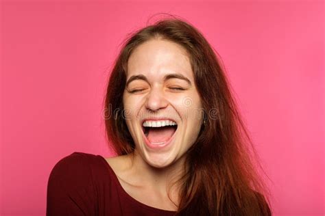 Emotion Face Happy Thrilled Joyful Delighted Woman Stock Image - Image ...