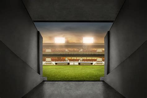 View of Soccer Stadium Entrance Stock Photo - Image of field ...