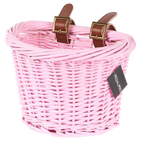 PEDALPRO CHILDRENS WICKER Bicycle Shopping Basket For Kids Boys Girls ...