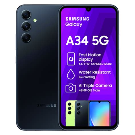 Samsung Galaxy A34 5G Black - Incredible Connection