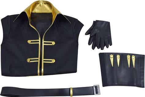 Buy Anime Alucard Cosplay Costume Jacket Cloak with Belt Gloves Black ...