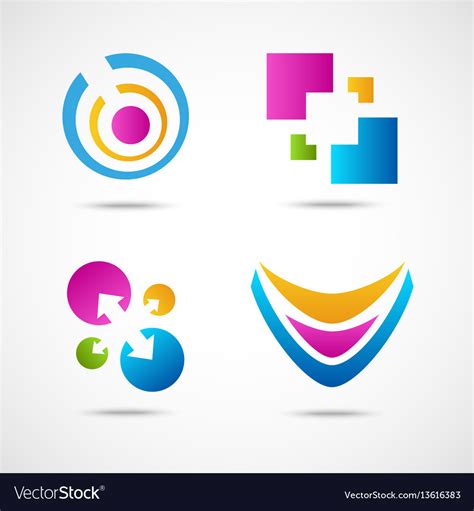 Set of colorful icons Royalty Free Vector Image