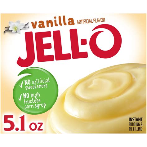 Jell-O Vanilla Instant Pudding Mix & Pie Filling, 5.1 oz. Box - Walmart.com