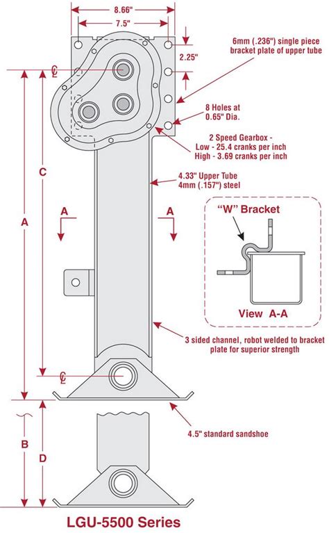 Landing Gear - Trailer Universal Mount