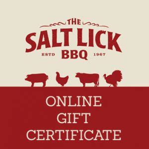 Restaurant Gift Cert - Salt Lick BBQ