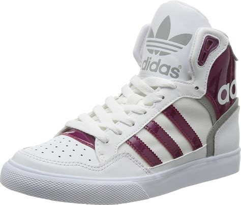 adidas Originals Women's Extaball Hi-Top Trainers, White-White, 6 UK ...