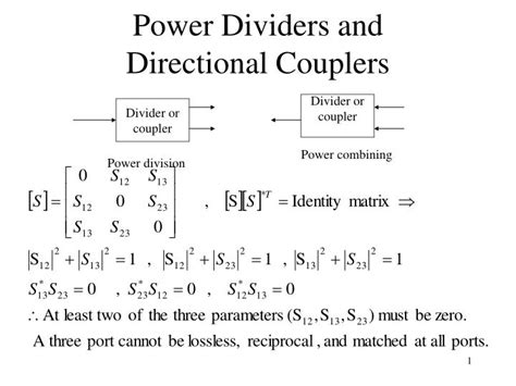 PPT - Power Dividers and Directional Couplers PowerPoint Presentation ...