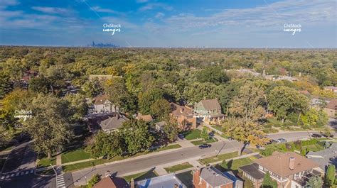 Aerial Drone View of Morgan Park Chicago - ChiStockImages.com