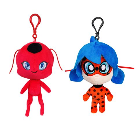 Buy P.M.I. Miraculous Ladybug Plush Clip-on Toys | Two of Four 5-Inch ...