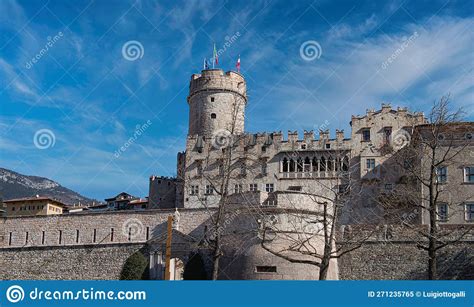 Old castle of Trento stock image. Image of medieval - 271235765