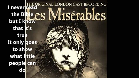 Little People (+ lyrics) Les Misérables The Original London Cast ...