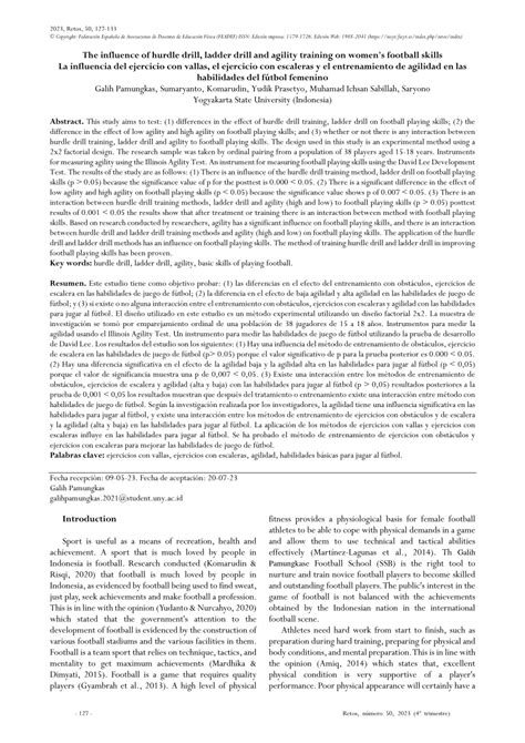 (PDF) The influence of hurdle drill, ladder drill and agility training ...