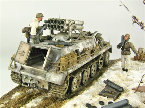 The WW2 diorama depicting the German Panzerwerfer 42 self-propelled ...