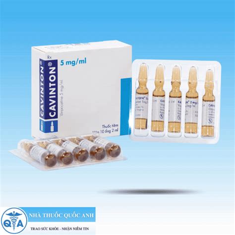 Cavinton 5mg/ml trị rối loạn tuần hoàn não (10 ống x 2ml)