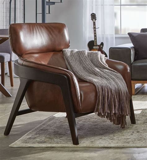 Venosa Leather Accent Chair | Leather chair living room, Arm chairs ...