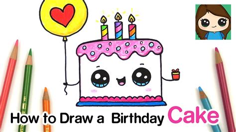 Cute Cake Drawing Step By Step : Make sure that they are close enough ...