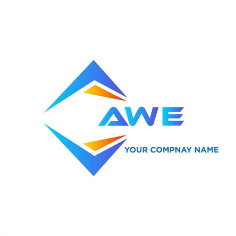 AWE abstract technology logo design on white background. AWE creative ...