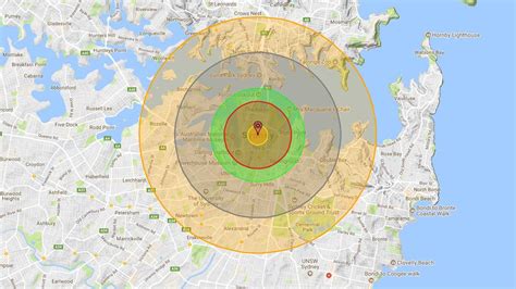 Cool Nuclear Missile Radius Map References