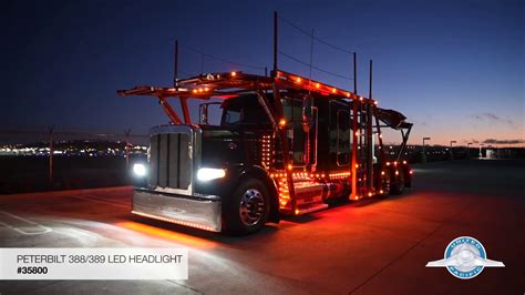 Peterbilt 388/389 UPI LED Headlights at Raney's - YouTube