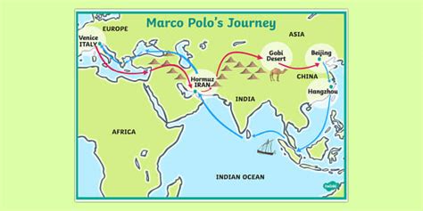 Marco Polo's Journey Display Poster (teacher made) - Twinkl