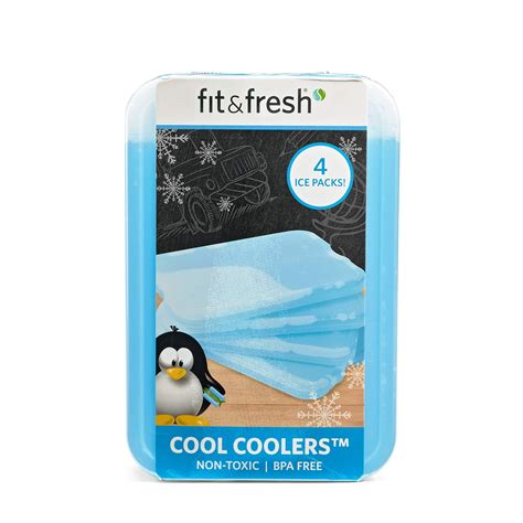 Fit & Fresh XL Cool Coolers Reusable Ice Packs, Long Lasting Ice Packs ...