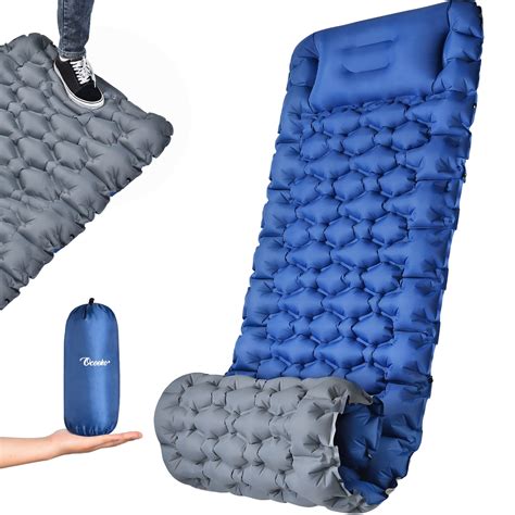 79 x 28 In Self Inflatable Sleeping Pad Camping Mat with Pillow Built ...