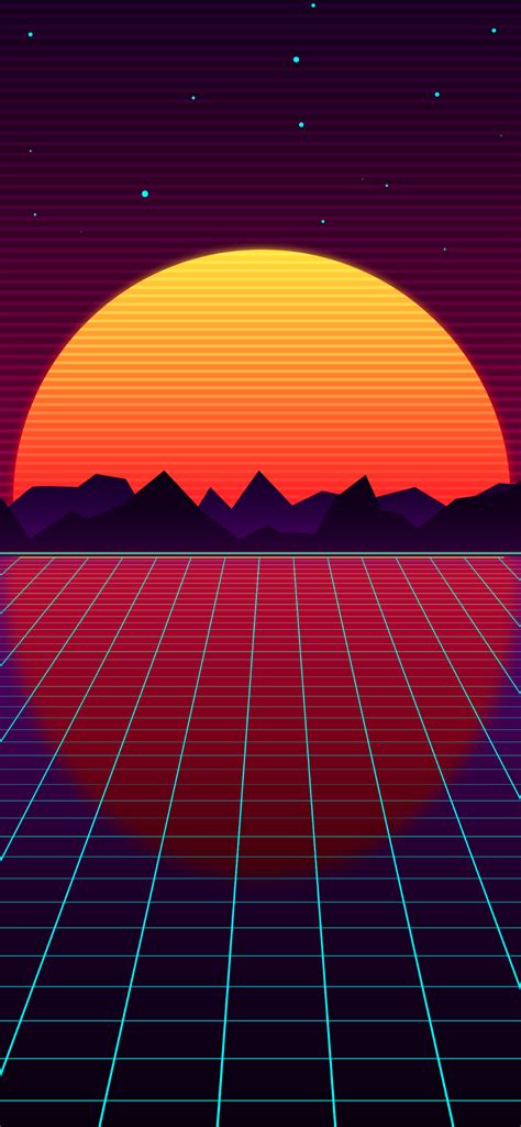 Retro style outrun wallpaper for phone in hd | HeroScreen Wallpapers ...