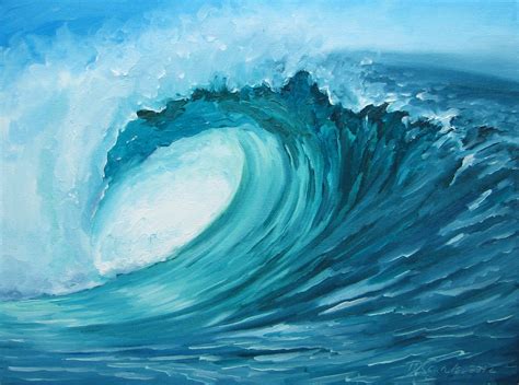 Daina Scarola, Ocean Art Studio: Craving Liquid ~ Curling Wave Series