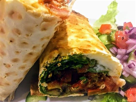 Roasted Vegetable and Hummus Grilled Lavash Wrap in 2020 | Lavash wrap ...