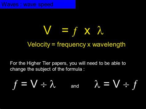 Velocity Formula Of A Wave