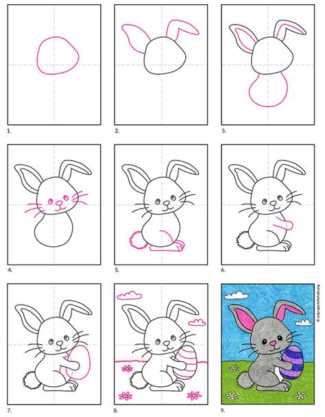 How To Draw Cartoons Easter Bunny