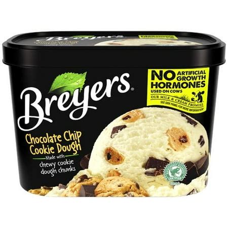 Breyers Chocolate Chip Cookie Dough All Natural, 1.75 qt - Walmart.com