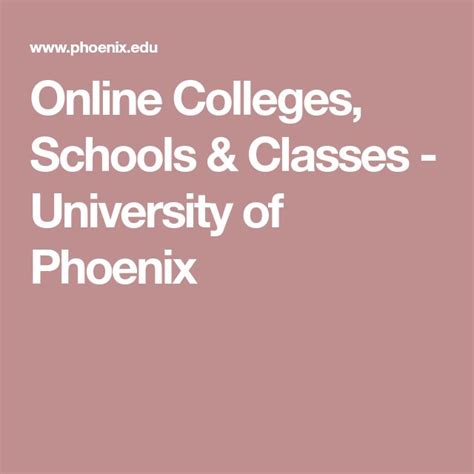 Online Colleges, Schools & Classes - University of Phoenix | Online ...