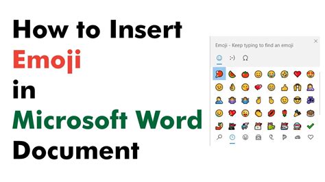 How to Insert Emoji | Emojis in Microsoft Word Document - YouTube