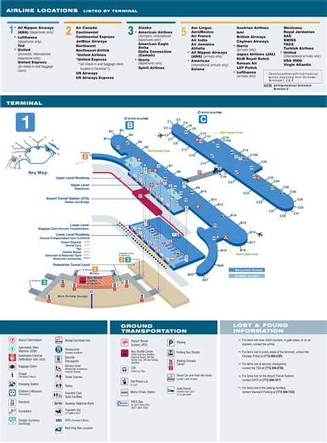 Printable Map Of O'hare Airport Terminals