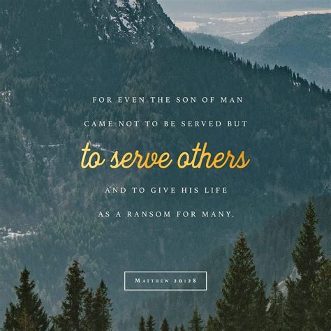 Jesus came to serve others, to give His life for us. We are to live our ...