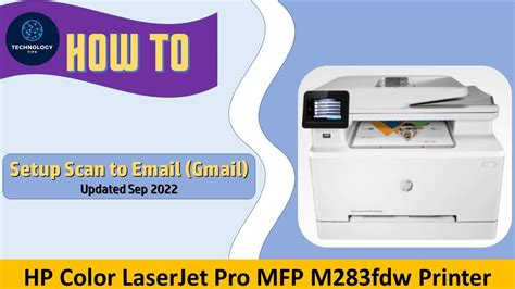 HP Color LaserJet Pro MFP M283fdw Printer : Set up Scan to Email with 2 ...