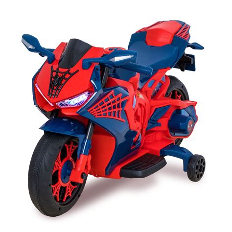 Spiderman 6V Motorcycle Ride on Toy, for Kids, Ages 3+, Rechargeable ...