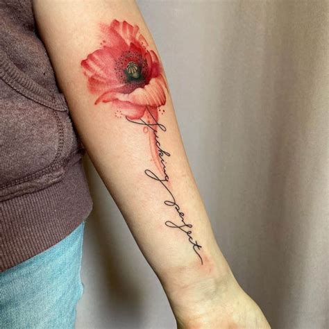 Poppy Flower Tattoo