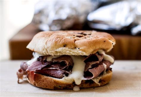 Hot Roast Beef Sandwiches with Pepper Jack Cheese Sauce - Girl Gone Gourmet